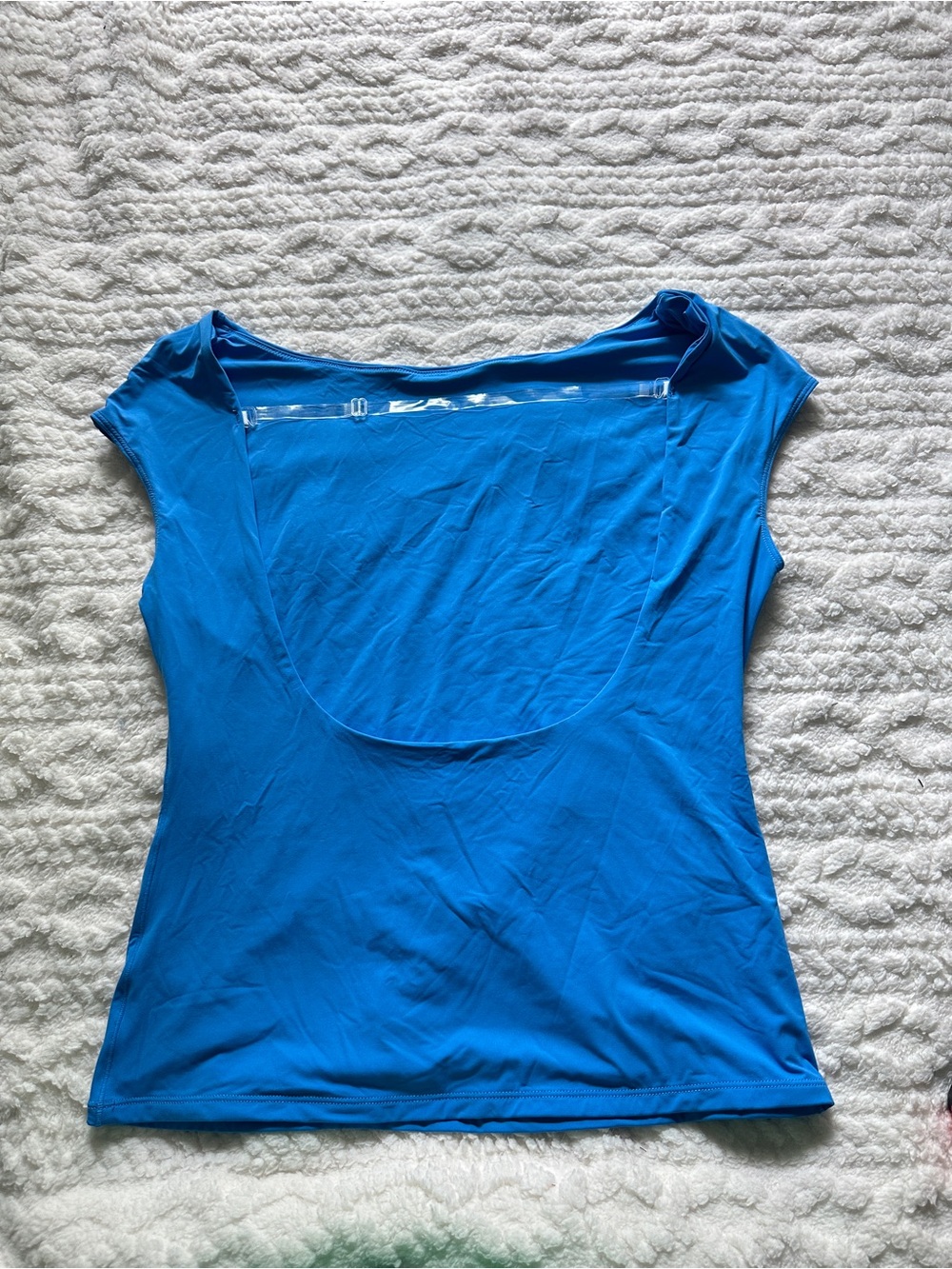 Sunzel Blue Open Back Tops Sexy Going Out Top Double Lined Backless Shirt Y2K